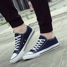 Load image into Gallery viewer, Fashionable Youth Mens Shoes Casual Unisex White Sneakers Breathable Walking Canvas Shoes Men Women Red Lace Up Flats