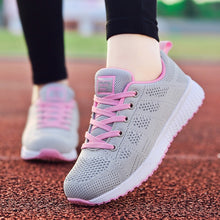 将图片加载到图库查看器，Factory Direct Women Casual Shoes Fashion Breathable Walking Mesh Flat Shoes Sneakers Women 2019 Gym Vulcanized Tenis Feminino

